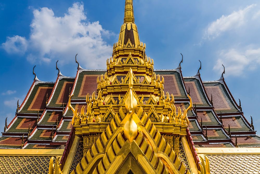 Ornate spire, Loha Prasat, Wat Ratchanatdaram, Worawihan, Bangkok, Thailand. 37 Spires.